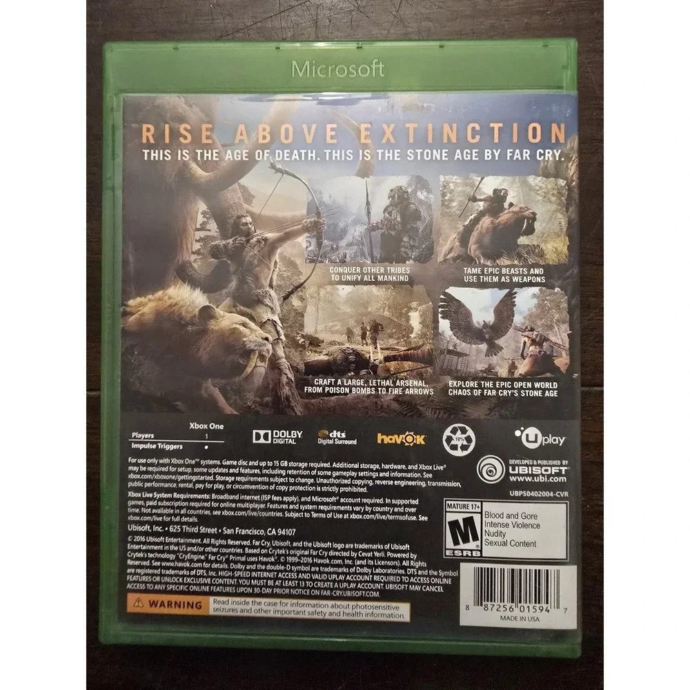 Far Cry Primal Ubisoft Microsoft‎ Xbox One.